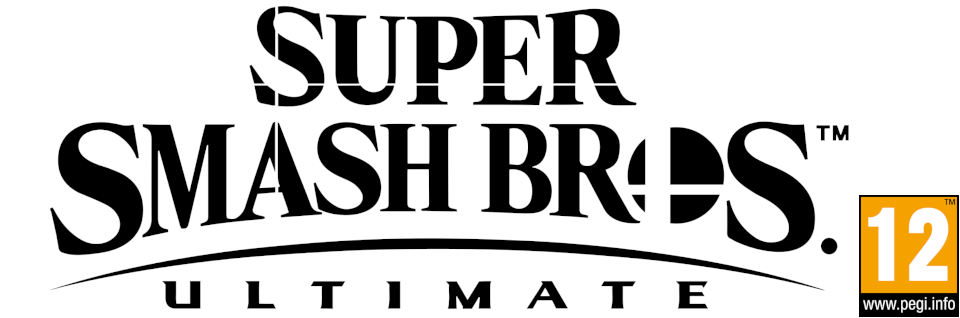 logo super smash bors ultimate logo with PEGI